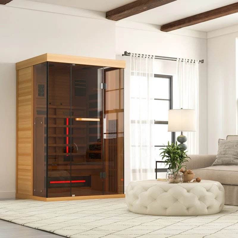 2-Person Indoor Bluetooth Hemlock FAR Infrared Sauna - Luxurysaunas&spas.store