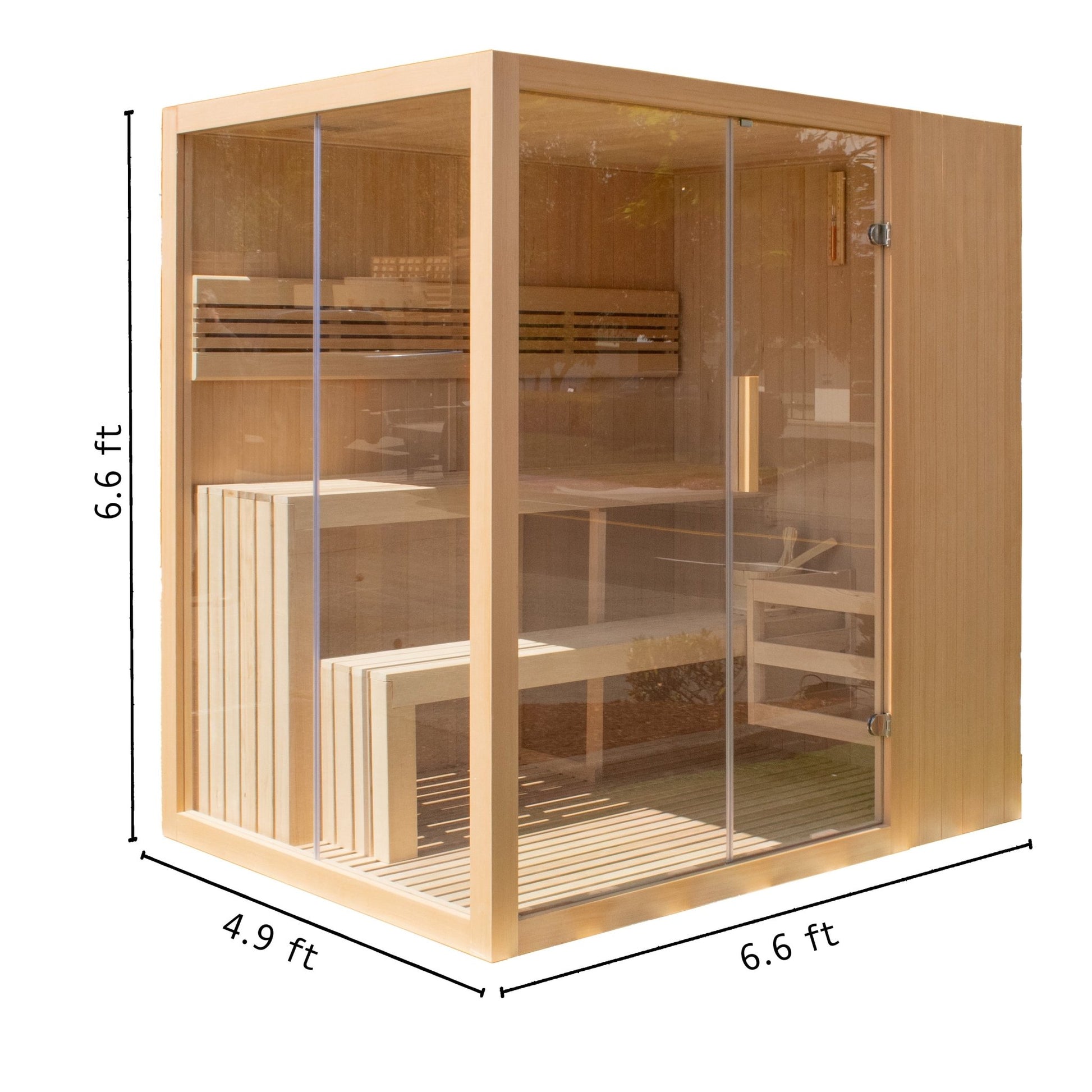 Experience Ultimate Relaxation with the STHE4INNY Canadian Hemlock Indoor Wet Dry Sauna for 4 - 6 People, Featuring a Premium 4.5 Kw UL Heater - Premium Spa & Sauna from Luxurysaunas&spas.store
